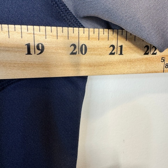 Under Armour ColdGear Mens L Navy Blue Mock Neck Long Sleeve Base Layer Shirt - Picture 5 of 6